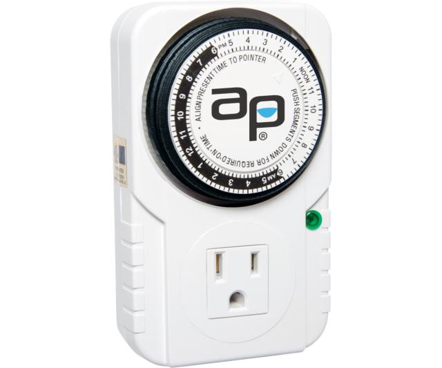 Autopilot Dual Outlet 7-Day Grounded Digital Programmable Timer, 1725W,  15A, 1 Second On/Off