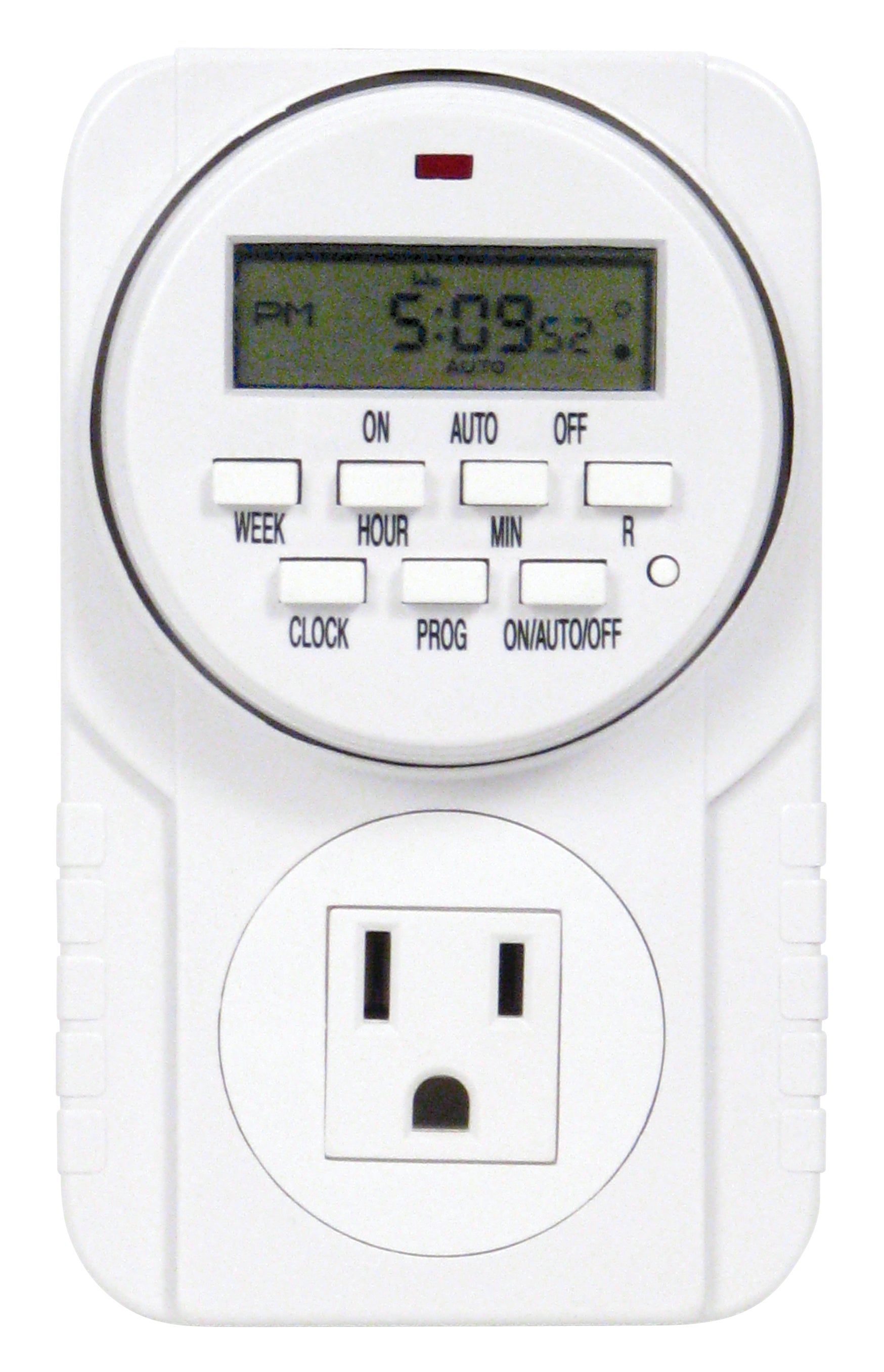 Autopilot Dual Outlet 7-Day Grounded Digital Programmable Timer, 1725W,  15A, 1 Second On/Off