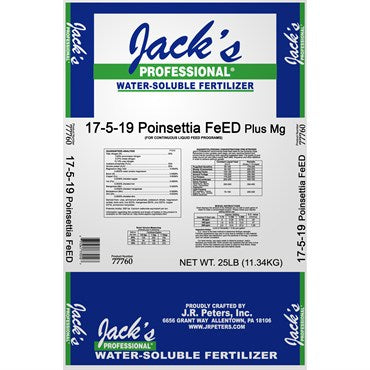 Jack's Professional 17-5-19 Poinsettia FeED +Mg Fertilizer 25lb