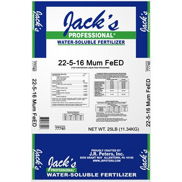 Jack's Professional 22-5-16 Mum FeED Fertilizer 25lb