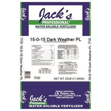 Jack's Professional 15-0-15 Dark Weather Peat-Lite Fertilizer  25lb