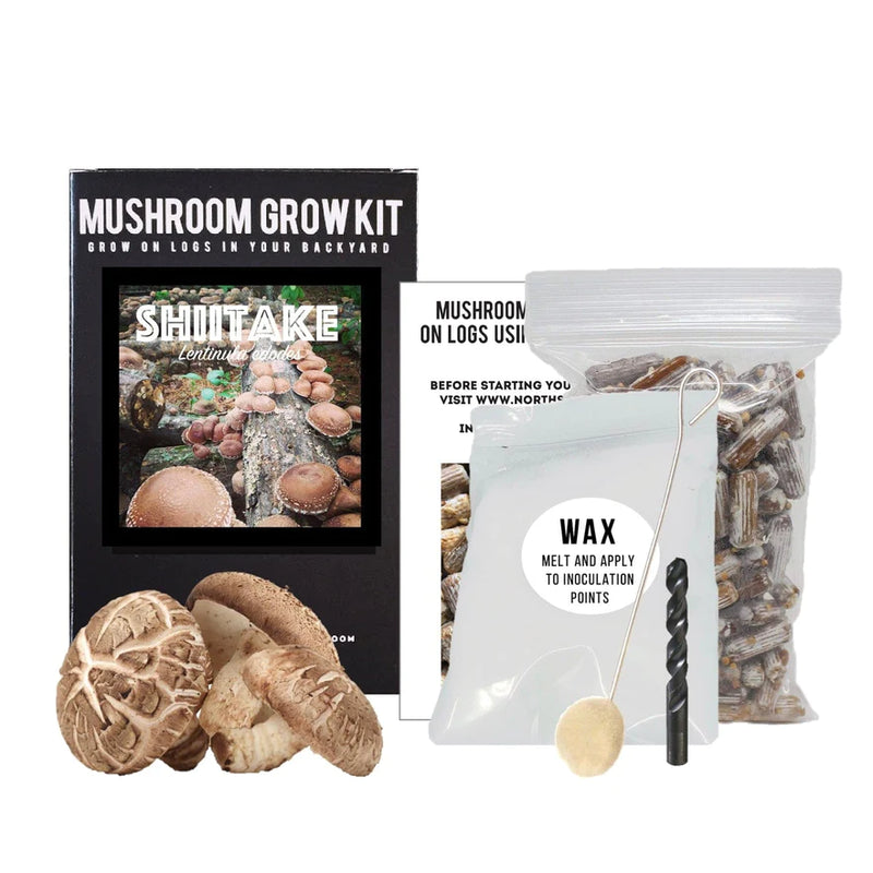 Organic Shiitake Mushroom Outdoor Log Kit
