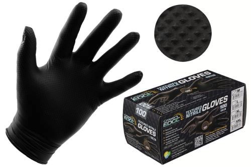 Grower's Edge Black Powder Free Diamond Textured Nitrile Gloves 6 mil - X-Large