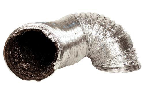 Ideal-Air Silver/Black Flex Ducting 6 in x 25 ft