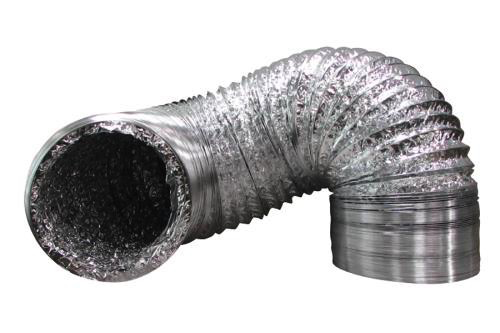 Ideal-Air Silver/Silver Flex Ducting 4 in x 25 ft