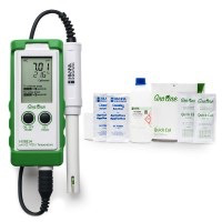 GroLine Waterproof Portable pH/EC/TDS/Temperature Hydroponics Meter Kit