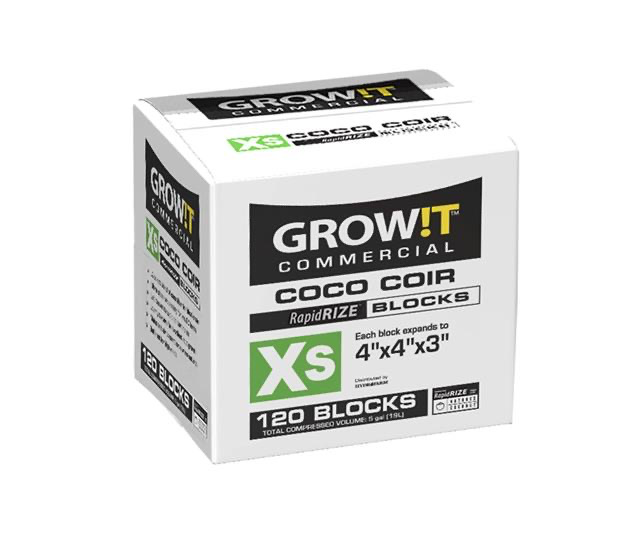 GROW!T Commercial Coco, RapidRIZE Block 4"x4"x3"case of 120