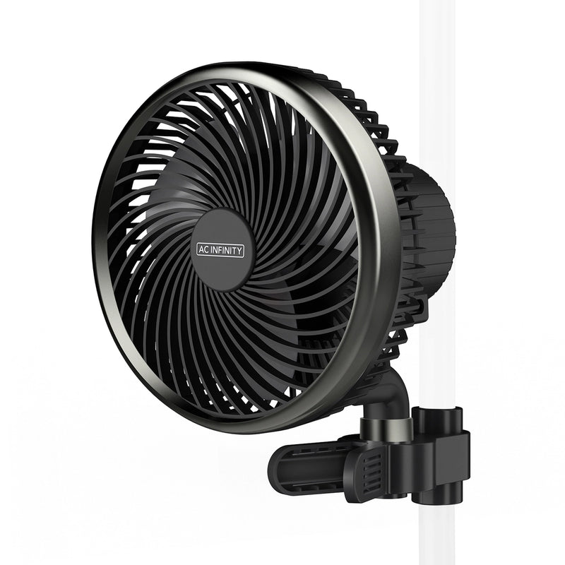 AC INFINITY CLOUDRAY S6, GROW TENT CLIP FAN 6” WITH 10 SPEEDS, EC-MOTOR, AUTO OSCILLATION