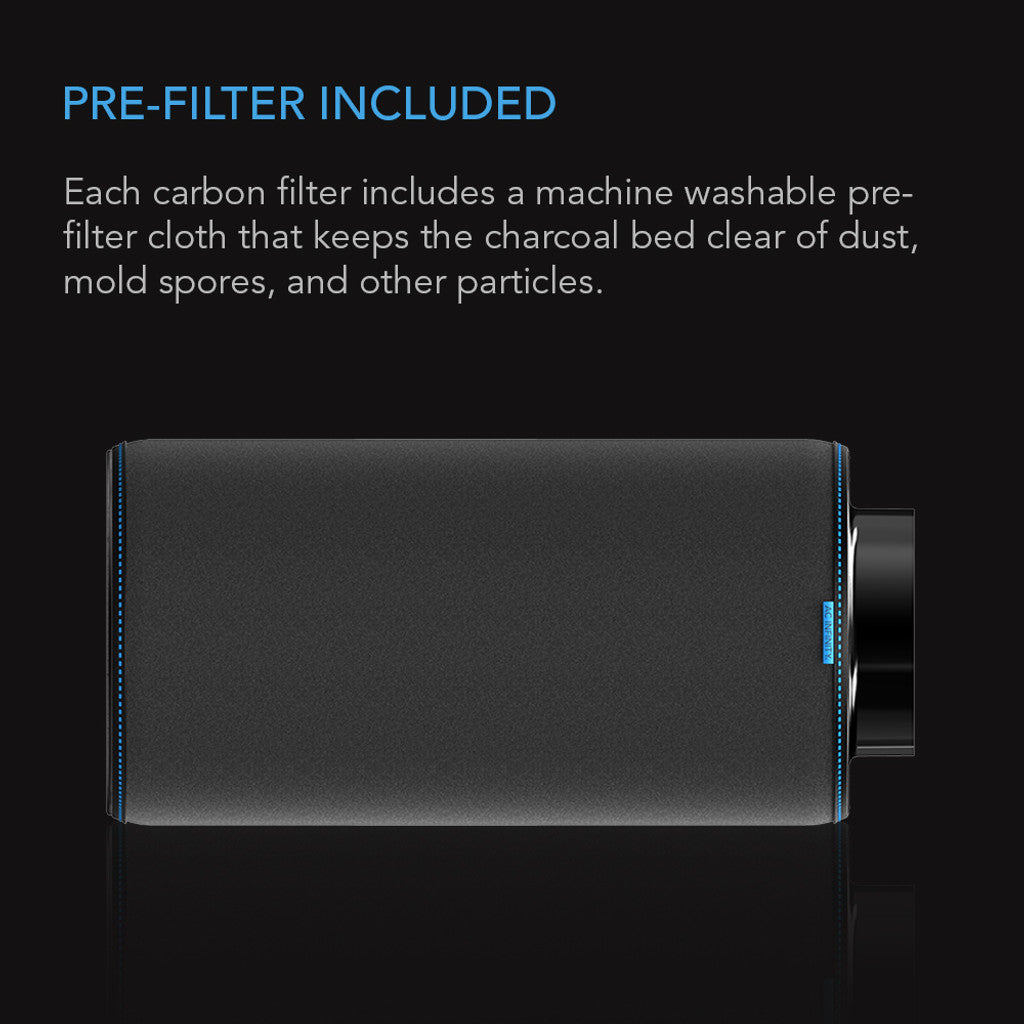 AC INFINITY, DUCT CARBON FILTER, AUSTRALIAN CHARCOAL, 4-INCH