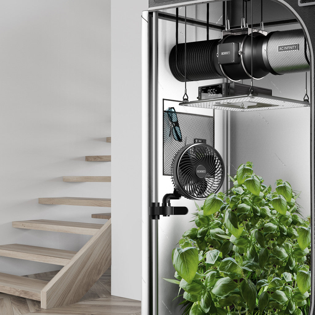 AC INFINITY CLOUDRAY S6, GROW TENT CLIP FAN 6” WITH 10 SPEEDS, EC-MOTOR, AUTO OSCILLATION
